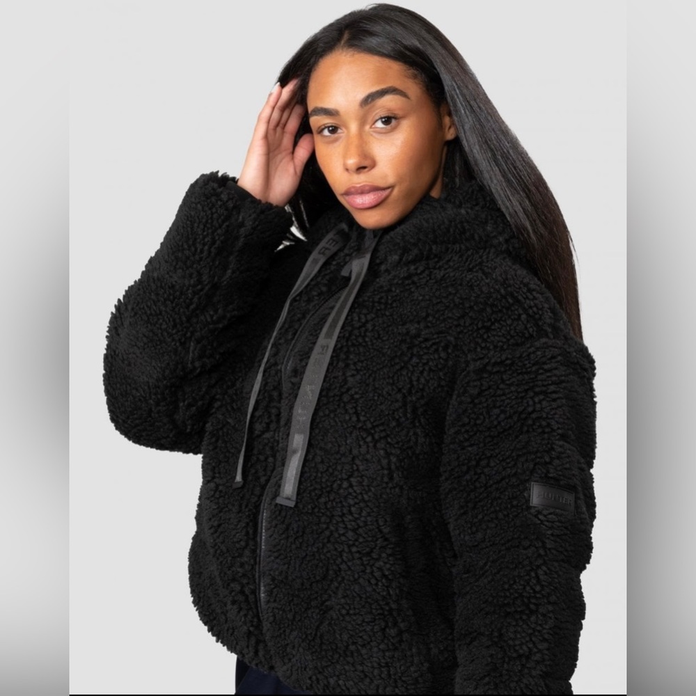 HUNTER WANDERER SHERPA PUFFER Jacket - Black Size XL - Picture 3 of 11